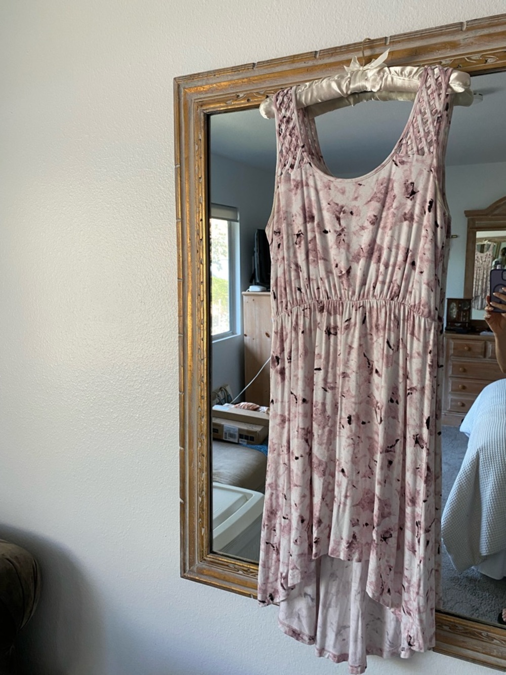 Cynthia Rowley Dusty Rose Floral High-Low Sleeveless Dress